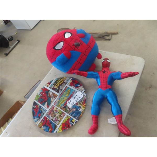Spiderman Clock, Figurine, Plush