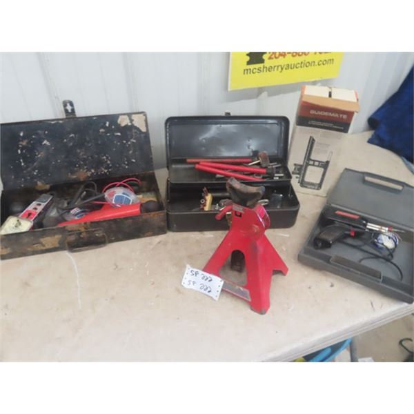 Soldering Gun, Air Chisel, Timing Gun, Dwell Tester plus more