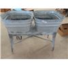 Image 1 : Galvanized Double Wash Tubs