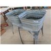 Image 3 : Galvanized Double Wash Tubs