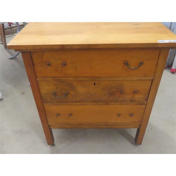 Antique Wooden Dresser 33" x 30" x 17"