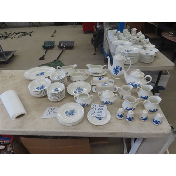 180 Pc Place Setting Wedgewood Blue Rose