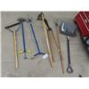 Image 1 : 7 Hand Yard Tools; Shovel, Scuffler, Hoe, Clipper, Garden Claw, Grasswhip