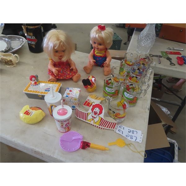 McDonalds Toys, Dolls & Glasses