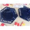 Image 5 : 2 Porcelain Molson Ashtrays ( Excellent Condition) New Old Stock Cork Tip Rolling Papers, Spice Tins
