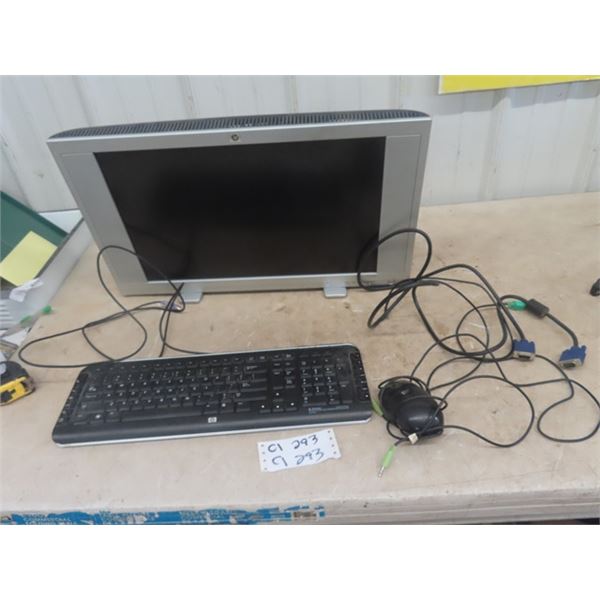 HP Computer Monitor & Keyboard