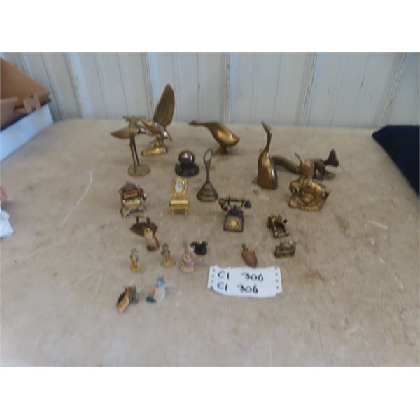 Brass Ornaments, Pencil Sharpener Wade Tree Figurines