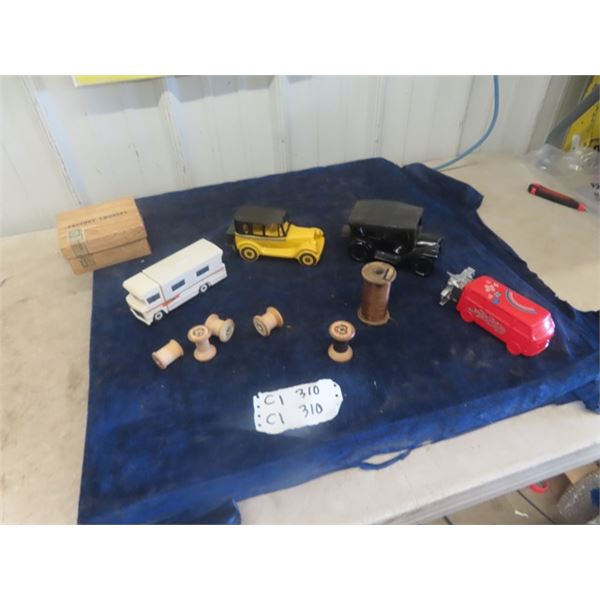 4 Avon & Old Wooden Spools