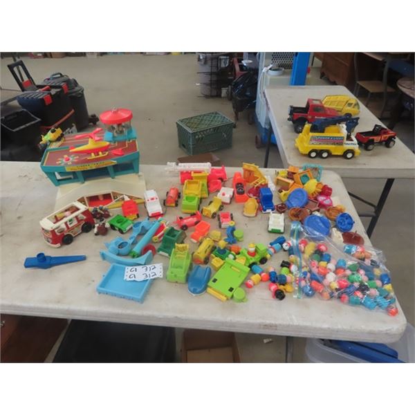 Fisher Price Airport with Lots of Accessories; Vehicles, People, Furniture plus more
