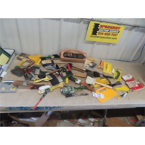 Painting Supply; Brushes, Scrapers, Scissors, Trowels & Power Steam Works Wall Paper Stripper