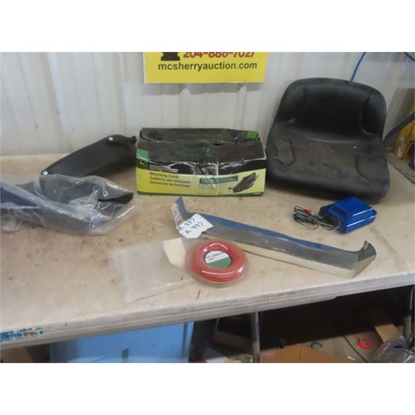 New Lawn Mower Seat, Mulching Cover, New Mower Blade