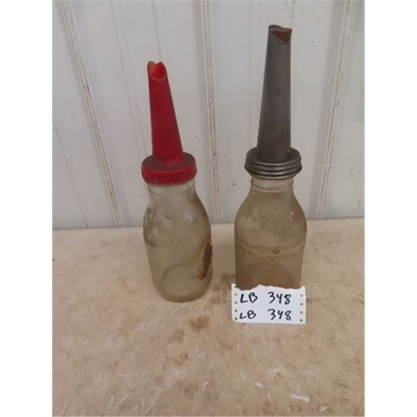 2 Imperial Quart Oil Bottles