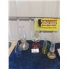 Image 1 : 4 Coal Oil Lamps & Extra Chimney