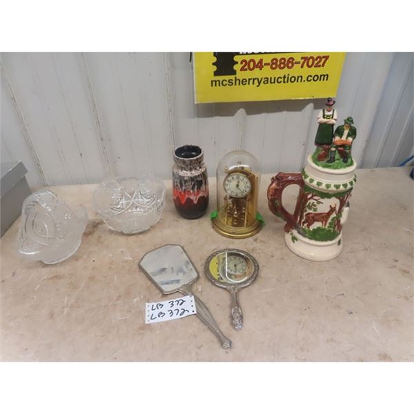 Bridal Basket, Dresser Mirror + Brush Set, Stein