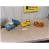 Image 1 : 3 Metal Tonka; Dozer, Road Plow, Truck Hydraulic Pump