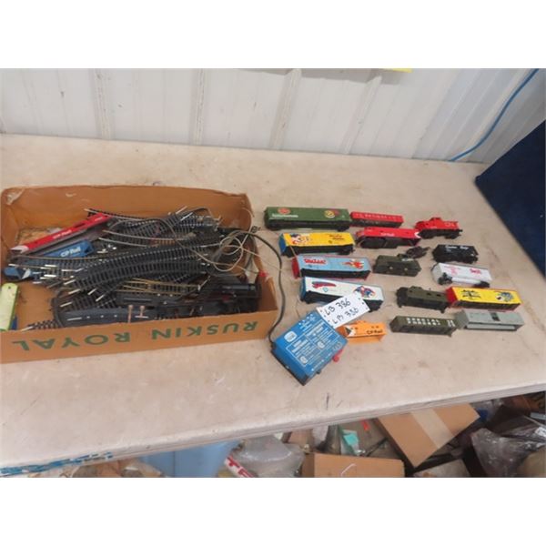 Train Track Set, Train Cars Advertising DC Comics & GI Joe