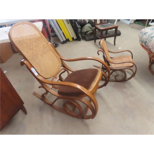 2 Bent  Wood Rocker with Kane - 1 for Children