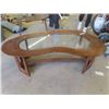 Image 1 : Kidney Bean Shaped Coffee Table 15"x50" up to 28" Wide