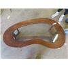 Image 2 : Kidney Bean Shaped Coffee Table 15"x50" up to 28" Wide