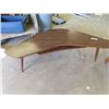 Image 5 : 3pc Mid Century Coffee Table 15"x54"x18" & 2 End Tables ; 1) 18" x 21" x 24" , 1) 16" x 36" wide