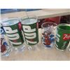 Image 3 : Vintage 7 Up Glasses - Bottle Girl Diet 7Up