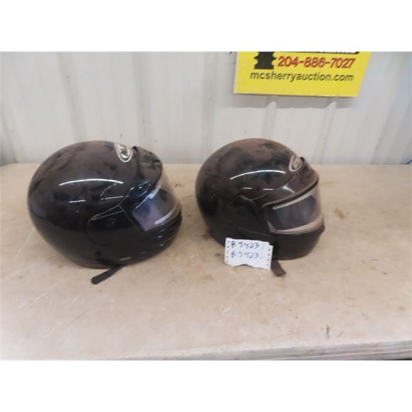2 Snowmobile Helmets Sz Med