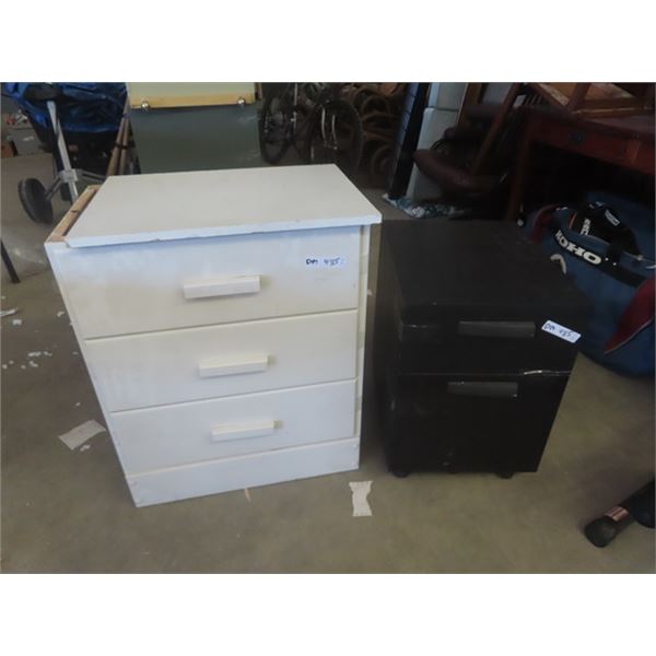 3 Drawer Dresser & 2 Drawer Night Table - Good For Shop