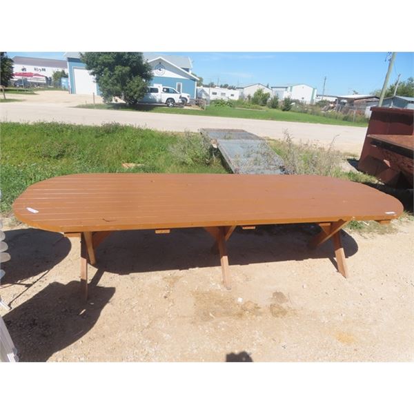 Large Cedar Tone Picnic Table 43" x 120"