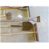 Image 2 : 9 Yard Hand Tools; Spade, Squeegee, Hoe, Rake, axe, Edger plus more