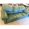 Image 2 : Green Leather Couch & Love Seat