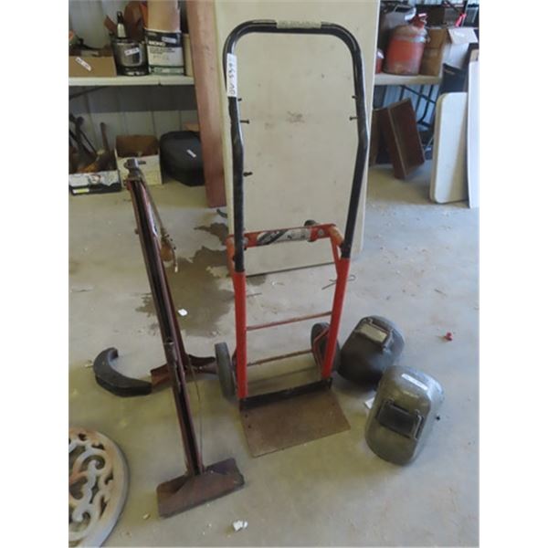 Wheel Dolly, Jack Lift, 2 Welding Helmets
