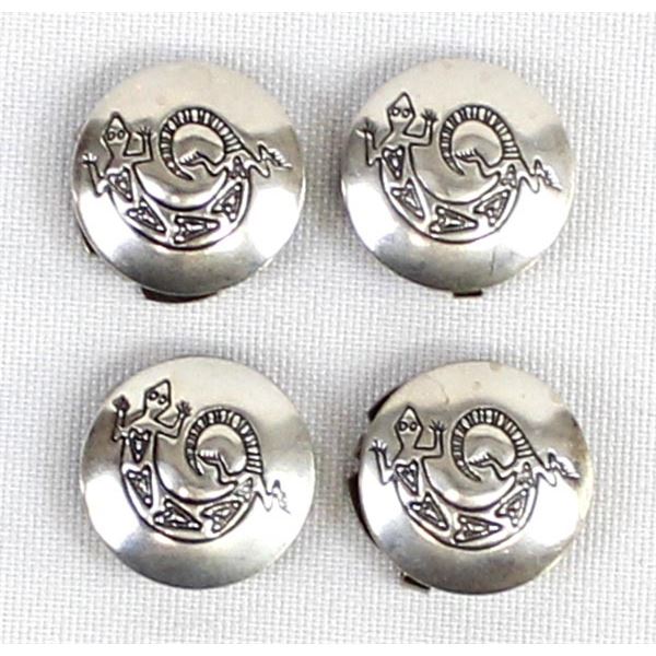 4 Navajo Lizard Button Covers