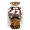 Image 3 : Hand Beaded Pottery Vase by Kathy Kills Thunder