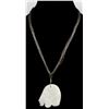 Image 1 : Zuni White Alabaster Bear Fetish Necklace
