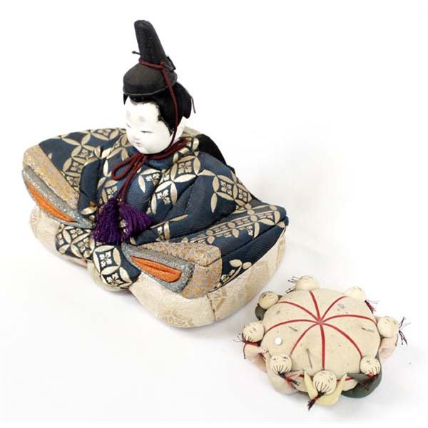 2 Oriental Pieces 1 Figure and 1 pin cushion