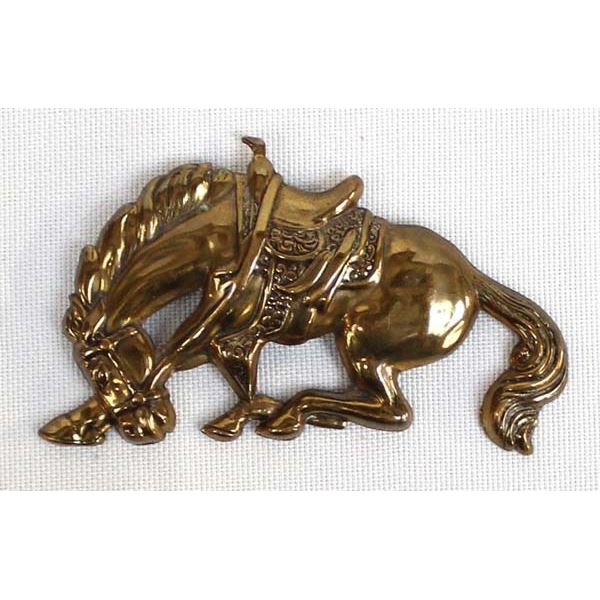 Vintage Western Brass Horse Pin