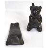 Image 2 : 2 Historic Santa Clara Blackware Pottery Animals