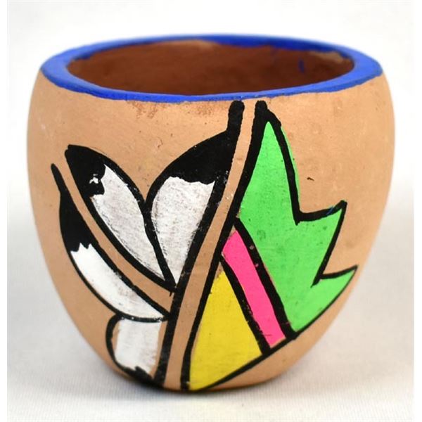 Vintage Tesuque Poster Paint Pottery Jar