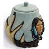 Image 3 : Hand Painted Lidded Ceramic Pottery Jar