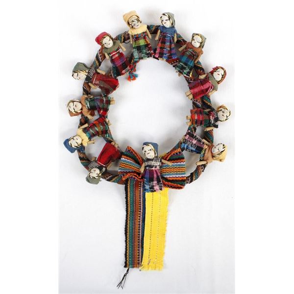 Guatemalan Worry Doll Wreath