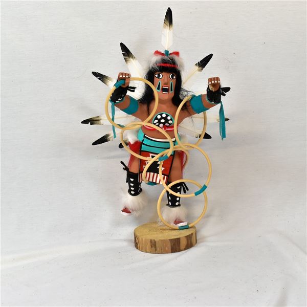 Navajo Hoop Dancer Kachina by F. Sherman