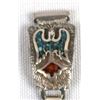 Image 2 : Navajo Sterling Chip Inlay Peyote Bird Watch Band