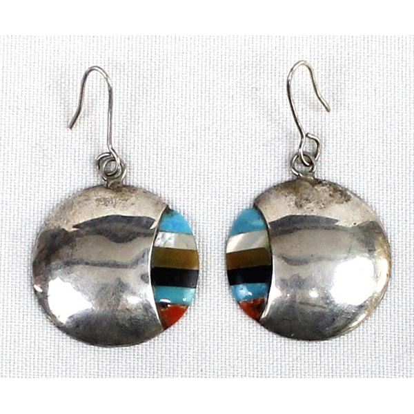 Zuni Sterling Silver Inlay Earrings