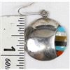 Image 5 : Zuni Sterling Silver Inlay Earrings