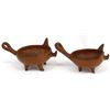 Image 8 : Pr of Redware Pottery Pig Bowls with Handle