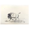 Image 1 : Original Pen Ink Painting of Buffalo