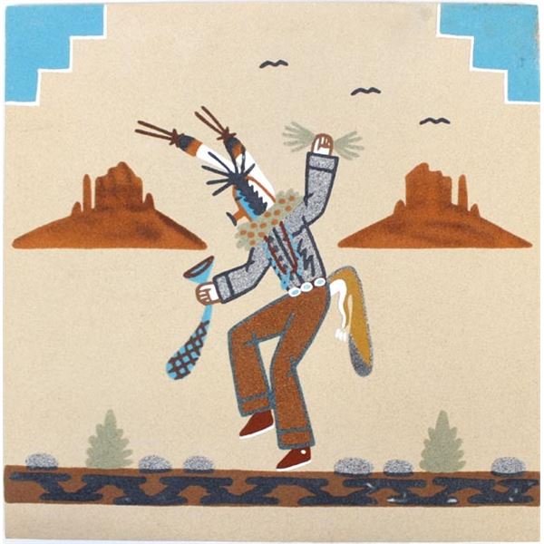 Navajo Yei Bei Chei Sand Painting by Watchman