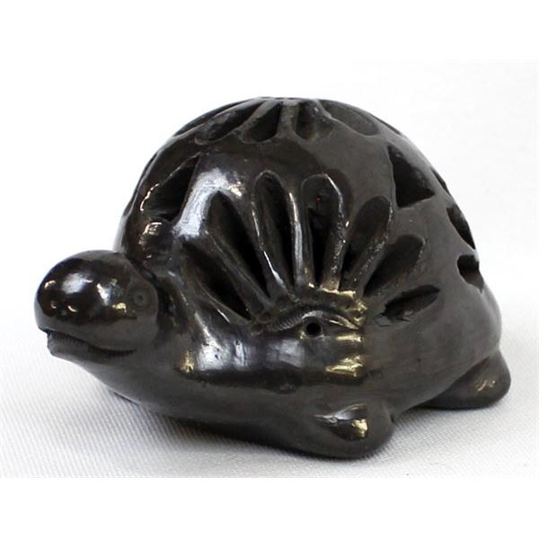 Oaxacan Black Cutaway Pottery Turtle