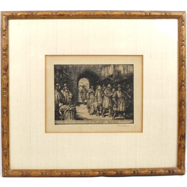 Framed Antique Print from Samuel Pepys Diary