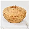 Image 1 : Hand Crafted Sweetgrass Lidded Basket